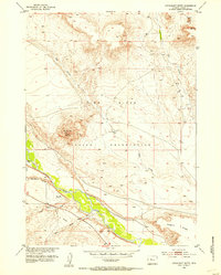 Download a high-resolution, GPS-compatible USGS topo map for Crowheart Butte, WY (1954 edition)