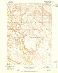 Download a high-resolution, GPS-compatible USGS topo map for Crowheart NW, WY (1954 edition)