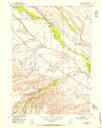 Download a high-resolution, GPS-compatible USGS topo map for Crowheart, WY (1954 edition)