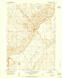 Download a high-resolution, GPS-compatible USGS topo map for Dishpan Butte, WY (1955 edition)