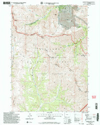 Download a high-resolution, GPS-compatible USGS topo map for Dunrud Peak, WY (1997 edition)