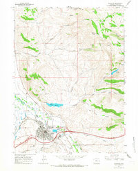 preview thumbnail of historical topo map of Evanston, WY in 1965