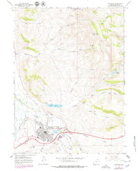 preview thumbnail of historical topo map of Evanston, WY in 1965
