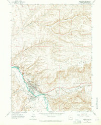 1961 Map of Green River, WY, 1965 Print