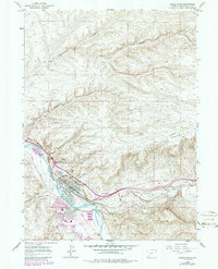 1961 Map of Green River, WY, 1987 Print