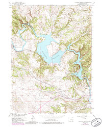 Download a high-resolution, GPS-compatible USGS topo map for Guernsey Reservoir, WY (1985 edition)