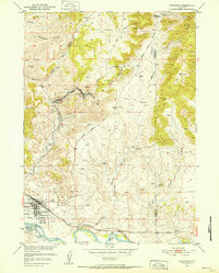 1950 Map of Hartville, WY, 1952 Print
