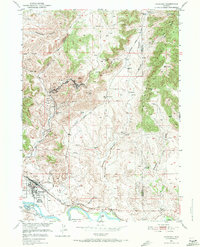 1950 Map of Hartville, WY, 1971 Print