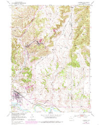 Download a high-resolution, GPS-compatible USGS topo map for Guernsey, WY (1985 edition)
