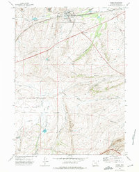 preview thumbnail of historical topo map of Hanna, WY in 1971