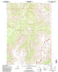 Download a high-resolution, GPS-compatible USGS topo map for Hardluck Mountain, WY (1997 edition)