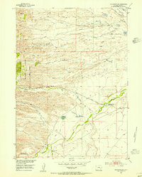 Download a high-resolution, GPS-compatible USGS topo map for Hightower SW, WY (1954 edition)