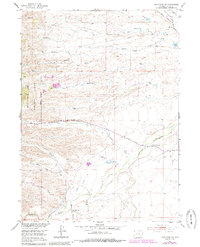 Download a high-resolution, GPS-compatible USGS topo map for Hightower SW, WY (1985 edition)