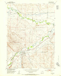 Download a high-resolution, GPS-compatible USGS topo map for Hudson, WY (1954 edition)