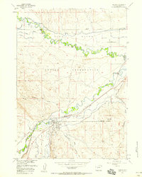 Download a high-resolution, GPS-compatible USGS topo map for Hudson, WY (1958 edition)
