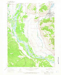 1963 Map of Jackson, WY, 1966 Print