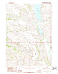 Download a high-resolution, GPS-compatible USGS topo map for Kemmerer Reservoir, WY (1985 edition)