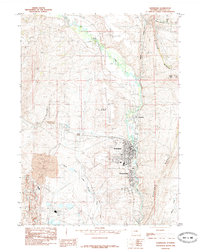 Download a high-resolution, GPS-compatible USGS topo map for Kemmerer, WY (1985 edition)