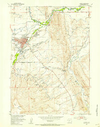 preview thumbnail of historical topo map of Lander, WY in 1952