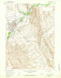 Download a high-resolution, GPS-compatible USGS topo map for Lander, WY (1961 edition)
