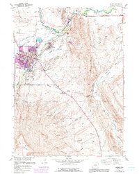 preview thumbnail of historical topo map of Lander, WY in 1960