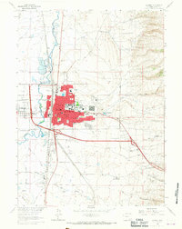 Download a high-resolution, GPS-compatible USGS topo map for Laramie, WY (1967 edition)