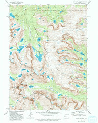 Download a high-resolution, GPS-compatible USGS topo map for Lizard Head Peak, WY (1992 edition)