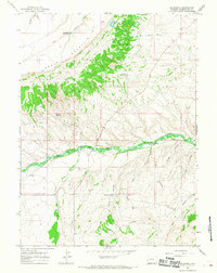 preview thumbnail of historical topo map of Sweetwater County, WY in 1964