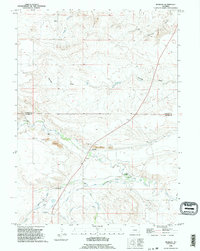 preview thumbnail of historical topo map of Laramie County, WY in 1990