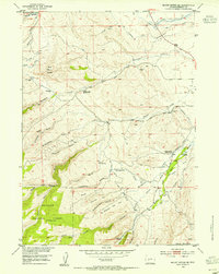 1953 Map of Lander, WY, 1955 Print