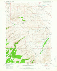 1953 Map of Lander, WY, 1965 Print
