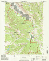 Download a high-resolution, GPS-compatible USGS topo map for Ouzel Falls, WY (1998 edition)