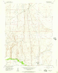 Download a high-resolution, GPS-compatible USGS topo map for Overland, WY (1957 edition)