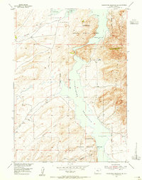 Download a high-resolution, GPS-compatible USGS topo map for Pathfinder Reservoir SW, WY (1955 edition)