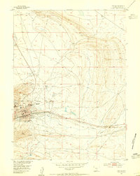 1953 Map of Rawlins, WY, 1955 Print
