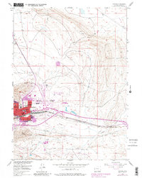 preview thumbnail of historical topo map of Rawlins, WY in 1953