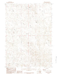 Download a high-resolution, GPS-compatible USGS topo map for Reno Flats, WY (1984 edition)