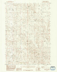 Download a high-resolution, GPS-compatible USGS topo map for Reno Flats, WY (1992 edition)