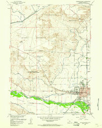 Download a high-resolution, GPS-compatible USGS topo map for Riverton West, WY (1961 edition)