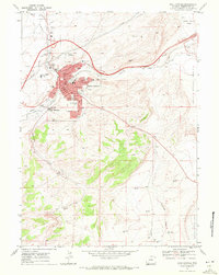 1968 Map of Rock Springs, WY, 1972 Print