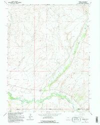 Download a high-resolution, GPS-compatible USGS topo map for Savery, WY (1995 edition)