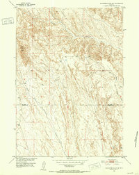 Download a high-resolution, GPS-compatible USGS topo map for Schuster Flats NW, WY (1952 edition)