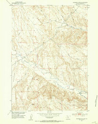Download a high-resolution, GPS-compatible USGS topo map for Schuster Flats SE, WY (1953 edition)