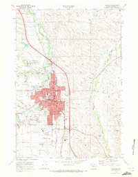 1968 Map of Sheridan, WY, 1972 Print