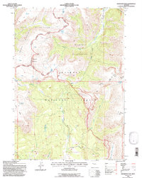 Download a high-resolution, GPS-compatible USGS topo map for Shoshone Pass, WY (1997 edition)