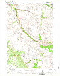 Download a high-resolution, GPS-compatible USGS topo map for Simmons Canyon, WY (1967 edition)