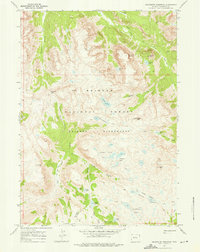 Download a high-resolution, GPS-compatible USGS topo map for Squaretop Mountain, WY (1976 edition)