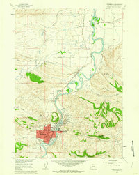 1960 Map of Thermopolis, WY, 1962 Print