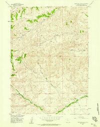 Download a high-resolution, GPS-compatible USGS topo map for Twentyone Creek, WY (1958 edition)