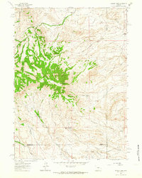 Download a high-resolution, GPS-compatible USGS topo map for Whiskey Peak, WY (1964 edition)